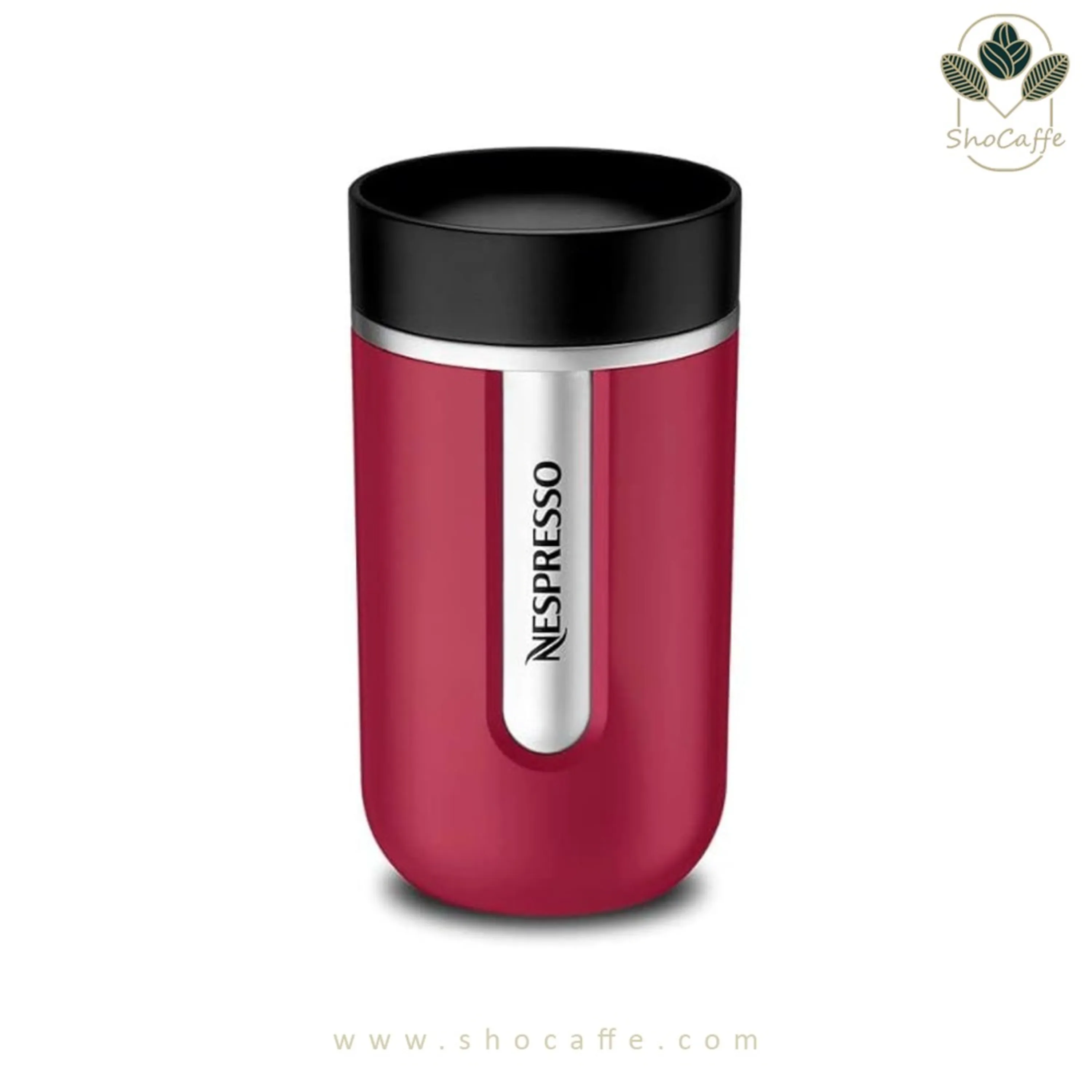 تراول ماگ نسپرسو مدل نوماد سایز کوچک  تمشکی Nomad